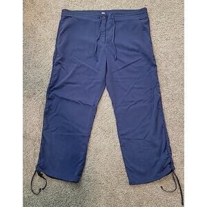 Under Armour HeatGear Tie Capris Blue Women’s Size M Workout Pants • EUC